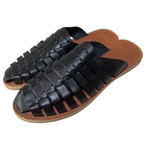 Huaraches NWOT Bearpaw Men Size 11 Woven Leather Slide Sandals Luxury Coast Boho